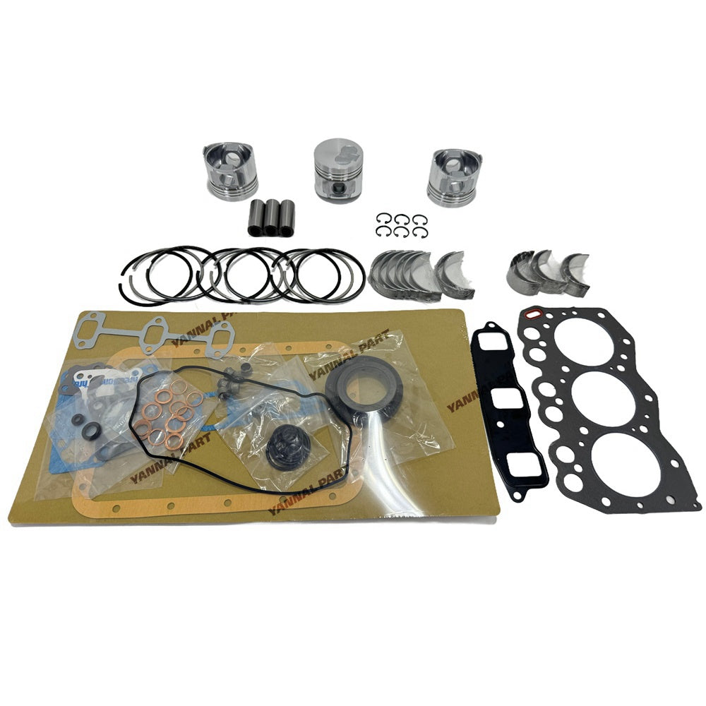 For Yanmar 3TN66E Overhaul Rebuild Kit Engine Part Gasket Piston Set