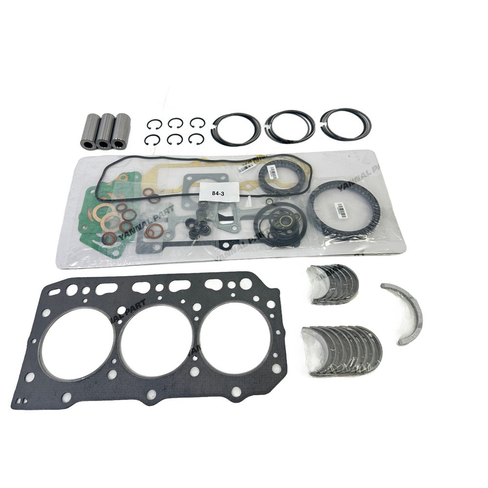 For Yanmar 3TNE84 Overhaul Re-ring Kit Repair Part Engine Piston Ring Gasket