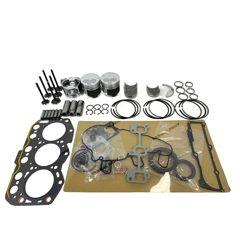 For Yanmar 3TNV76 Overhaul Rebuild Kit Engine Part Gasket Piston Set