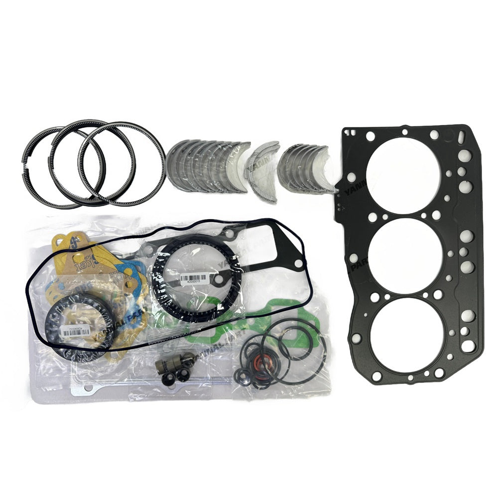 For Yanmar 3TNV82 Overhaul Re-ring Kit Repair Part Engine Piston Ring Gasket