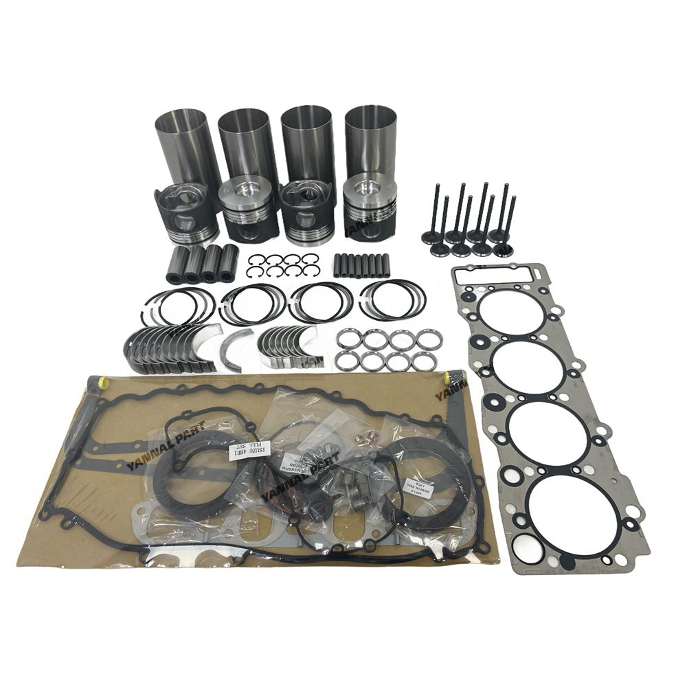 For Isuzu 4HE1 Engine Overhaul Kit Engine Part Gasket Piston Set