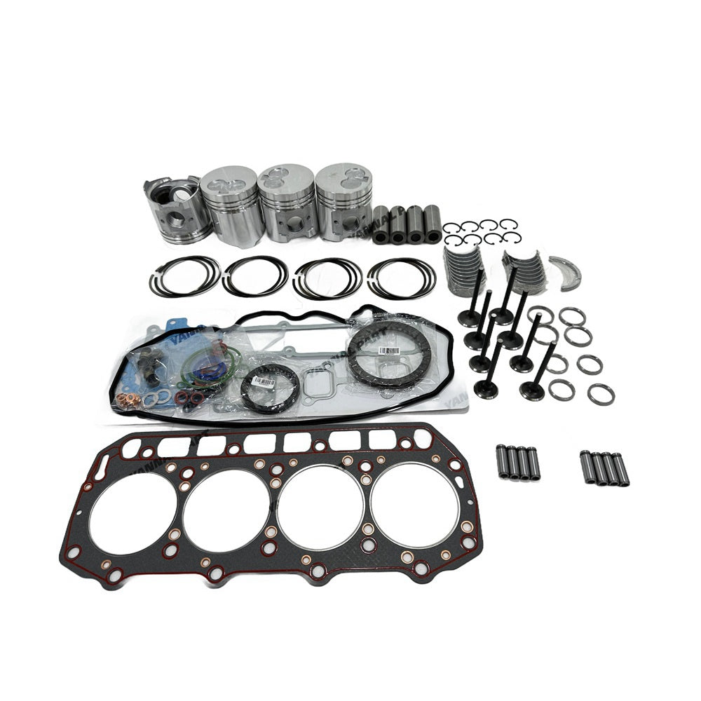 For Yanmar 4TNE92 Overhaul Repair Kit Engine Part Gasket Piston Set