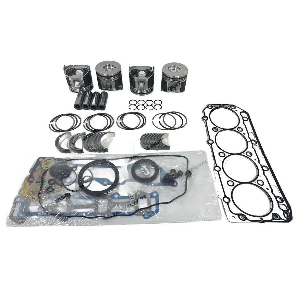 4TNV84 Overhaul Re-ring Kit With Valve For Yanmar Engine SK816-6 SK820-6 Loader Repair Parts