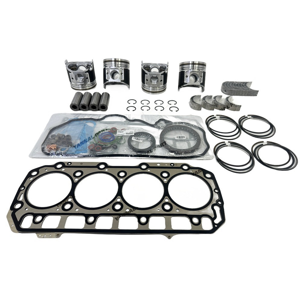 Hot Selling 4TNV94 Engine Overhaul Rebuild Kit (No cylinder liner and valve) for Yanmar 4TNV94 4TNV94L 4TNV94HT Engine Daewoo S55-VP DX55 excavator John Deere 328E 332 loader