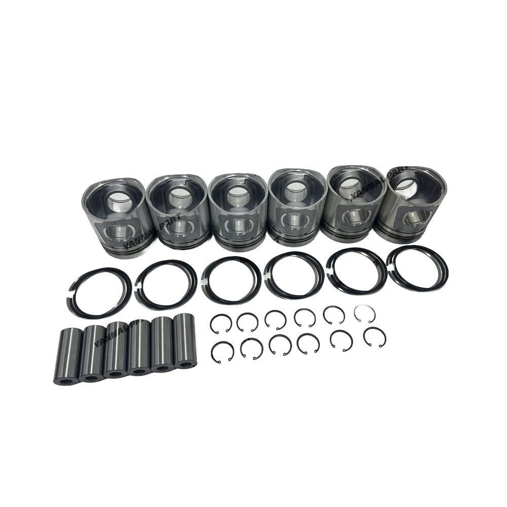 6CT Piston Kit W Ring Set for Cummins Diesel 8.3L Tractor Truck Excavator