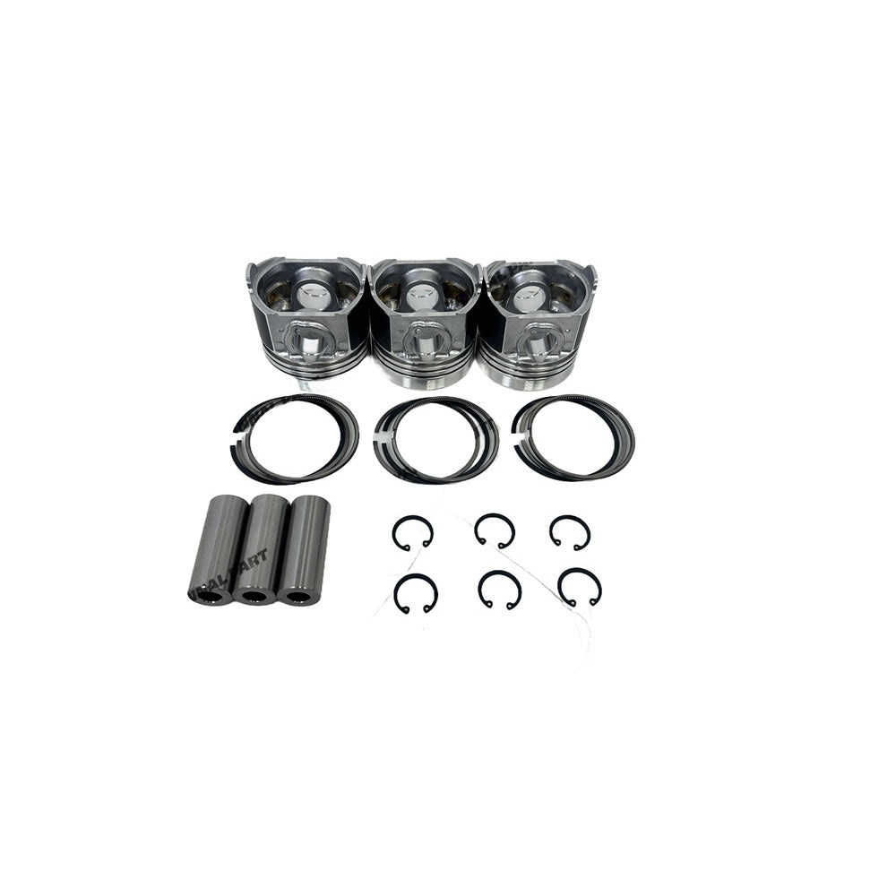 D1503 Piston Kit W Ring Set Compatible with D1503 Engine for Kubota KX91-3 U35 R420 L2900 L3000 L3010 L3130 L3200 Tractor