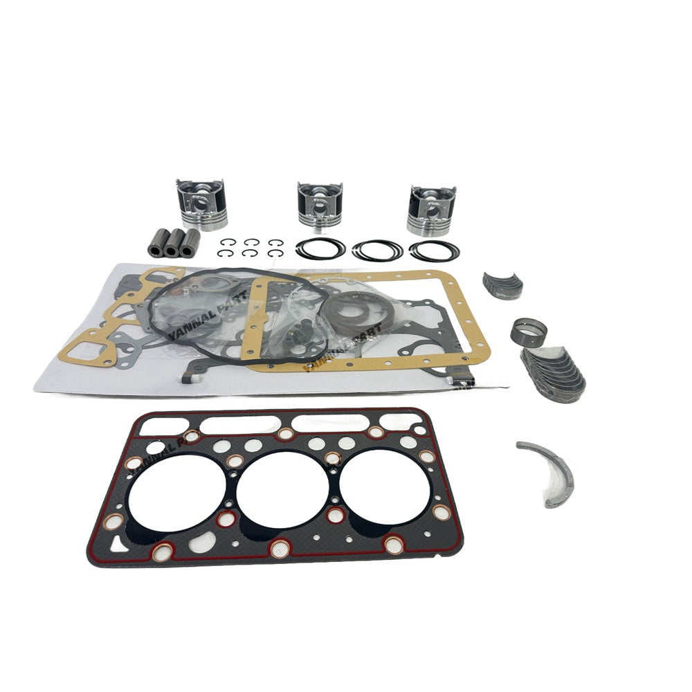 D1503 Overhaul Re-ring Kit (No cylinder liner and valve) Compatible for Kubota D1503 Engine Tractor L2900 L3000 L3010 L3130 Excavator KX91-3 U35 Loader R420 R420S