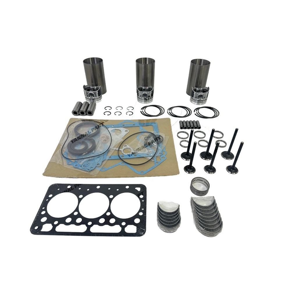 Complete D722 Engine Repair Kit Compatible with for Kubota D722 D722EBH D772B Engine Liner & piston & ring & Valves & Bushing & Full Gasket Kit