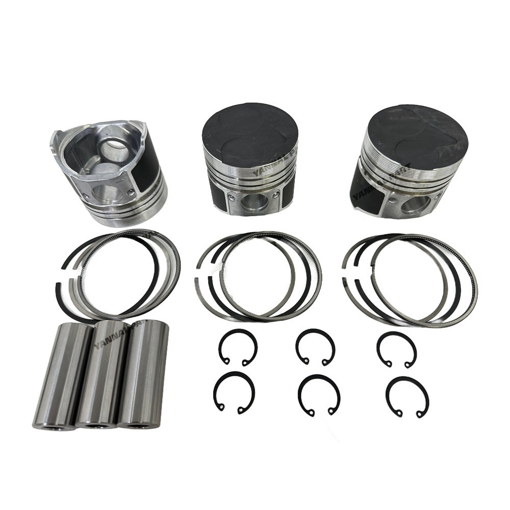 High-Quality Piston + Ring Kit Set STD 72mm for Kubota D905 X 3 PCS