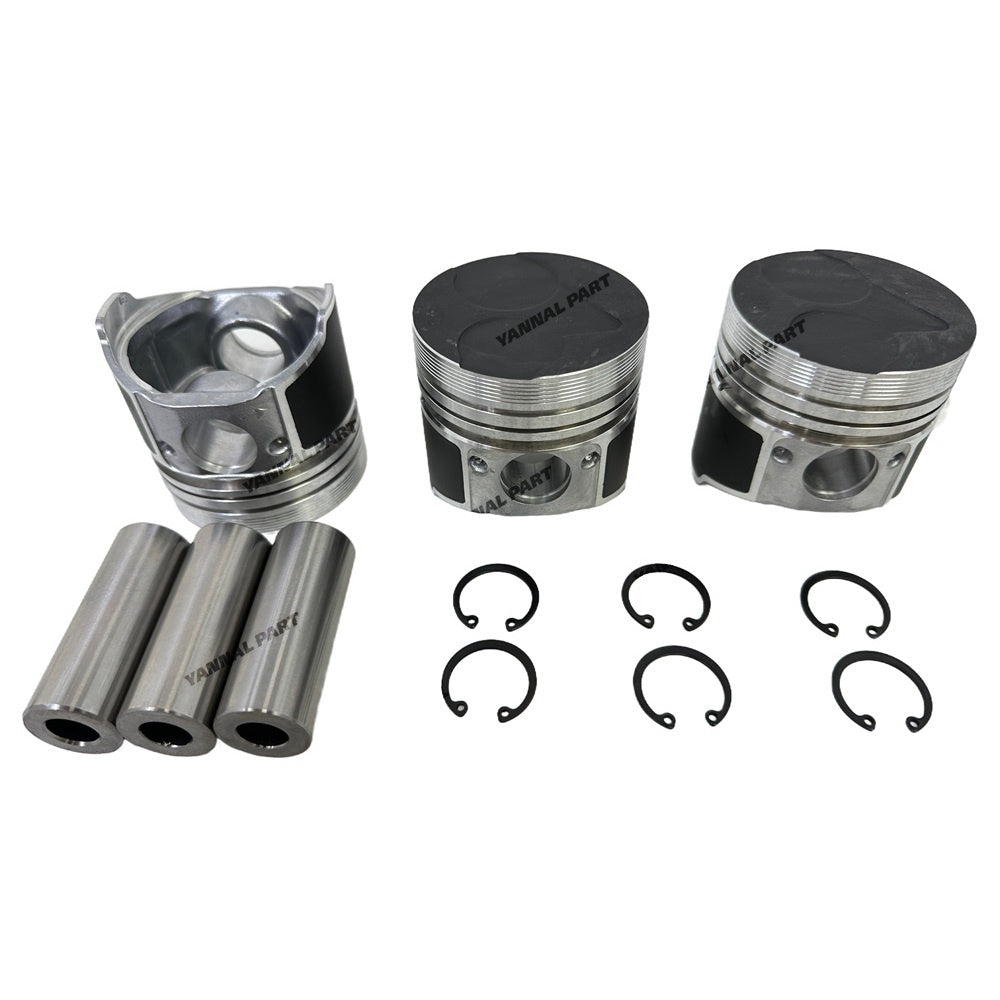 High-Quality Piston + Ring Kit Set STD 72mm for Kubota D905 X 3 PCS