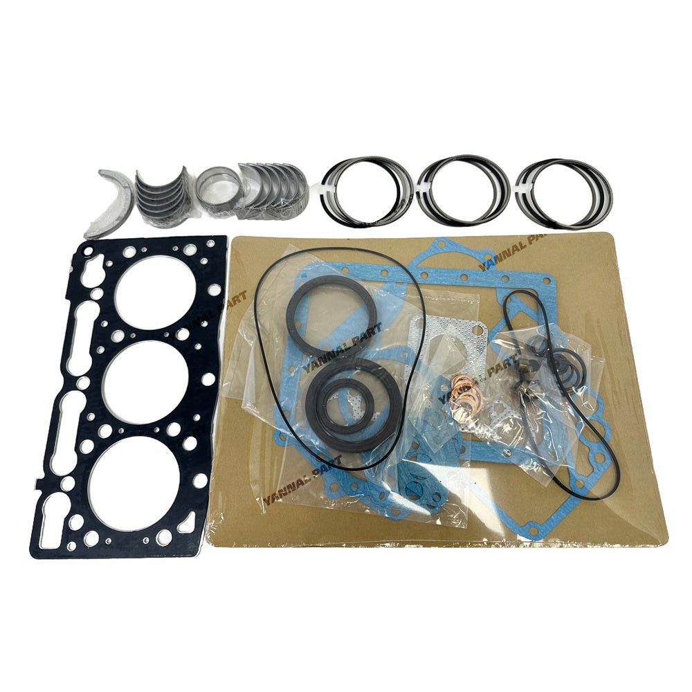 D905 Overhaul Re-ring Kit Compatible with for Kubota D905 D905E D905B D905BH Engine B1700DT BX2200D BX23LB BX22 Tractor Piston Ring&Main/Con Rod Bearing&Full Gasket Kit