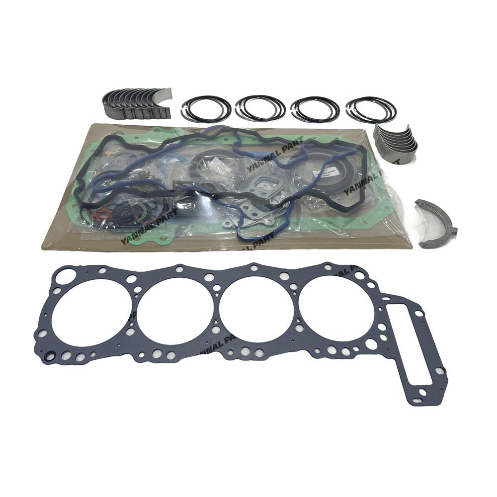 J05E Overhaul Re-Ring Kit Compatible with Hino J05E JO5ET Engine KOBELCO SK200-8 SK210 SK250-8 SK260-8 Excavator Piston Ring & Main/Con Rod Bearing & Full Gasket Kit