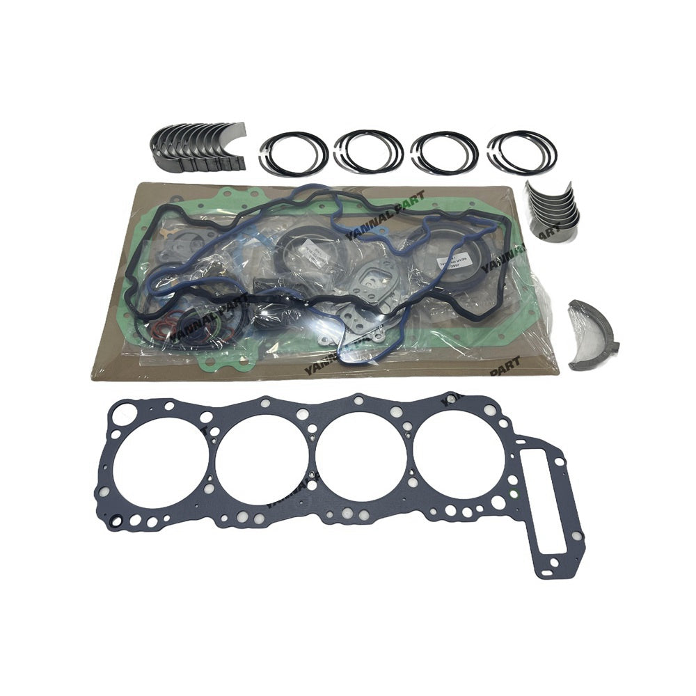 J05E Overhaul Re-Ring Kit Compatible with Hino J05E JO5ET Engine KOBELCO SK200-8 SK210 SK250-8 SK260-8 Excavator Piston Ring&Main/Con Rod Bearing&Full Gasket Kit