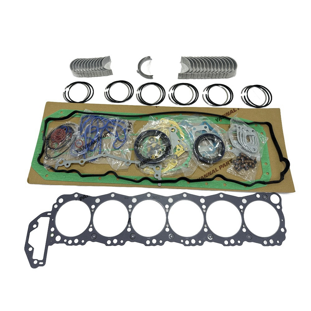 New for Hino J08E Rebuild kit Piston Ring Cylinder Liner Sleeve Engine Big Small Engine Bearing Complete Full Cylinder Head Gasket Set