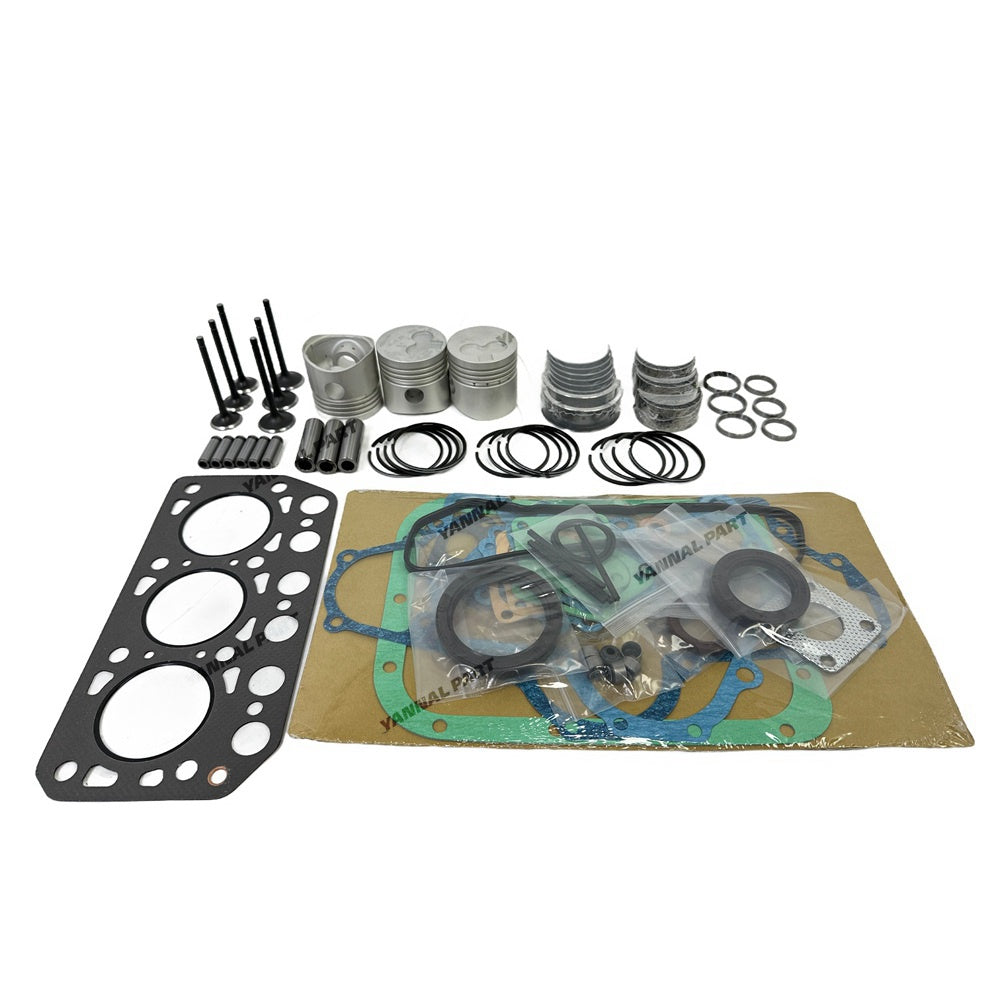 Overhaul Rebuild Kit Compatible with K3C Mitsubishi Engine Iseki TU150 TU155 TU157 TU1600 Mini Tractor MT1601