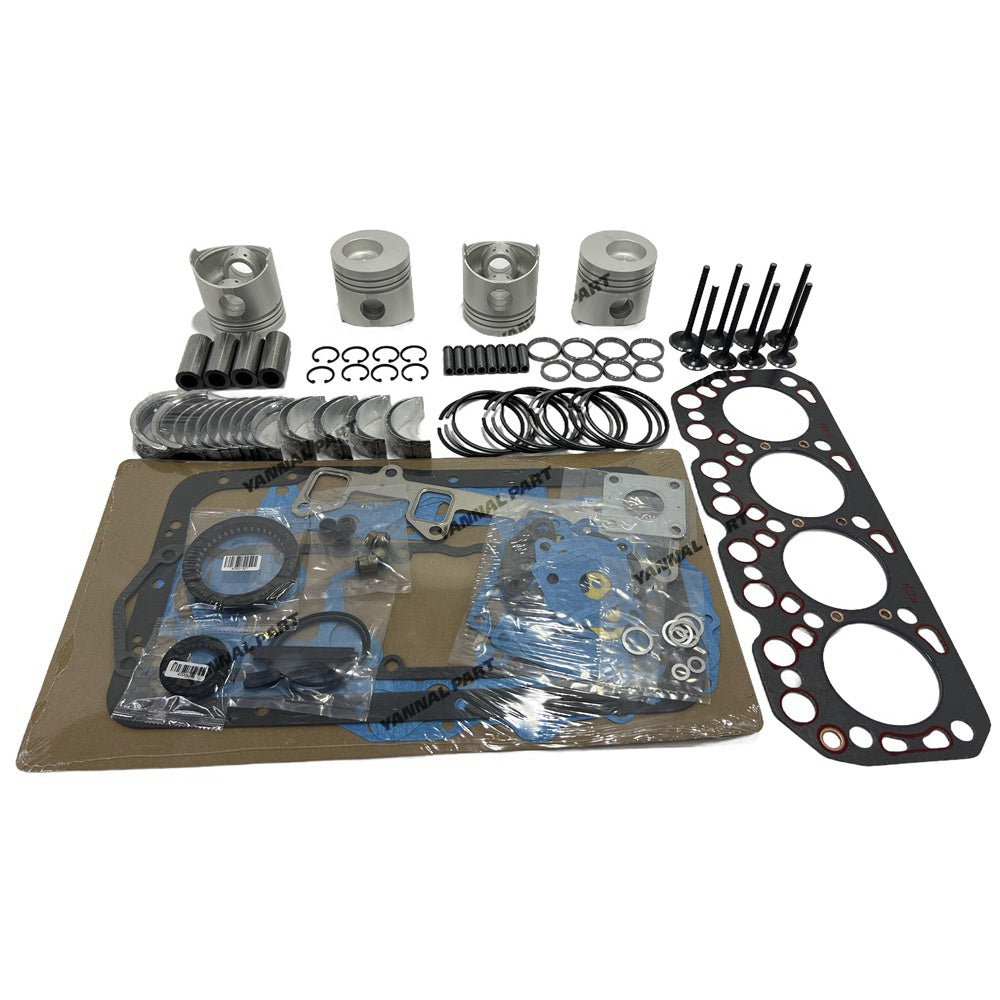 For Mitsubishi K4M Overhaul Rebuild Kit gasket Kit + Piston Ring + Piston Kit + crankshaft connecting rod Bearing + 8pcs valves