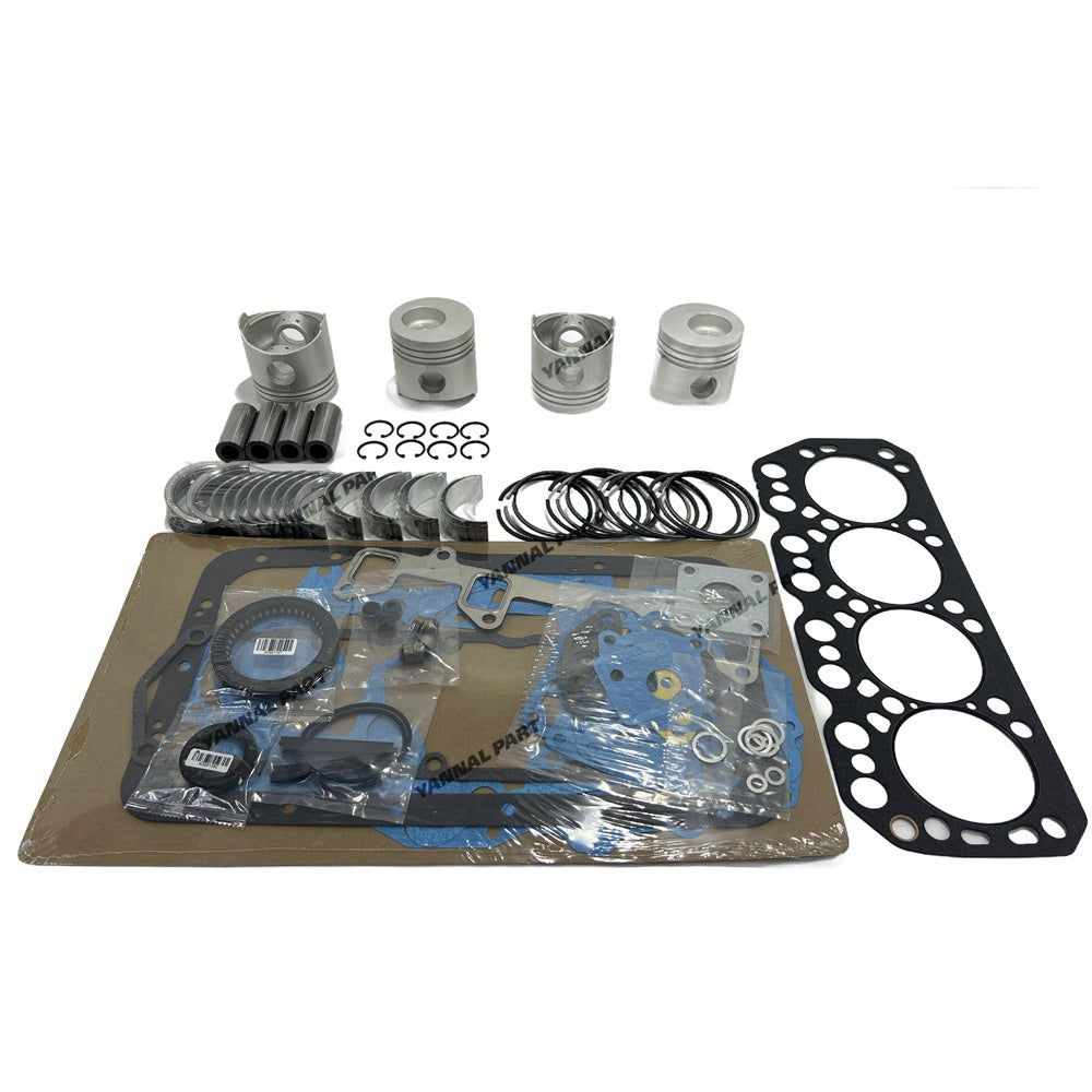 For Mitsubishi K4N Overhaul Rebuild Kit Gasket Kit Engine Bearing Piston Ring + 8pcs valves