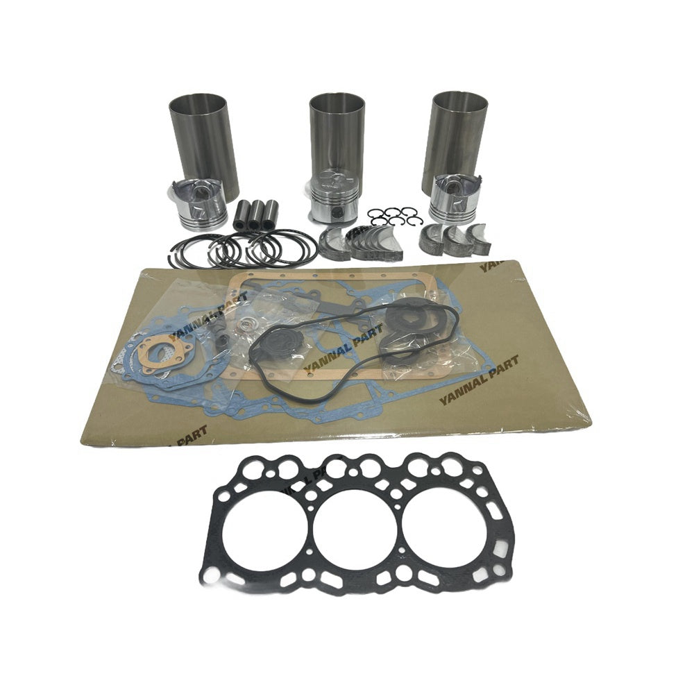 L3C Overhaul Rebuild Kit Without valve Kit Compatible with Mitsubishi L3C Engine Tractor