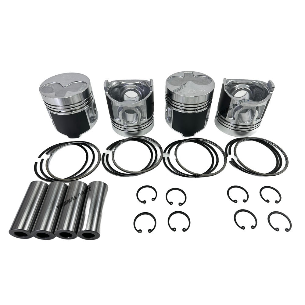 4 Sets N844 STD Piston + Ring For Shibaura N844 Excavator Engine Parts