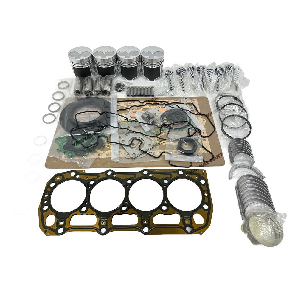 404D-22T 104-22 404C 2.2L 404C-22 Overhaul Rebuild Kit (No Liner) Compatible with Perkins Engine Takeuchi TW50 Comp Wheel Loader Piston Ring & Main/Con Rod Bearing & Full Gasket Kit