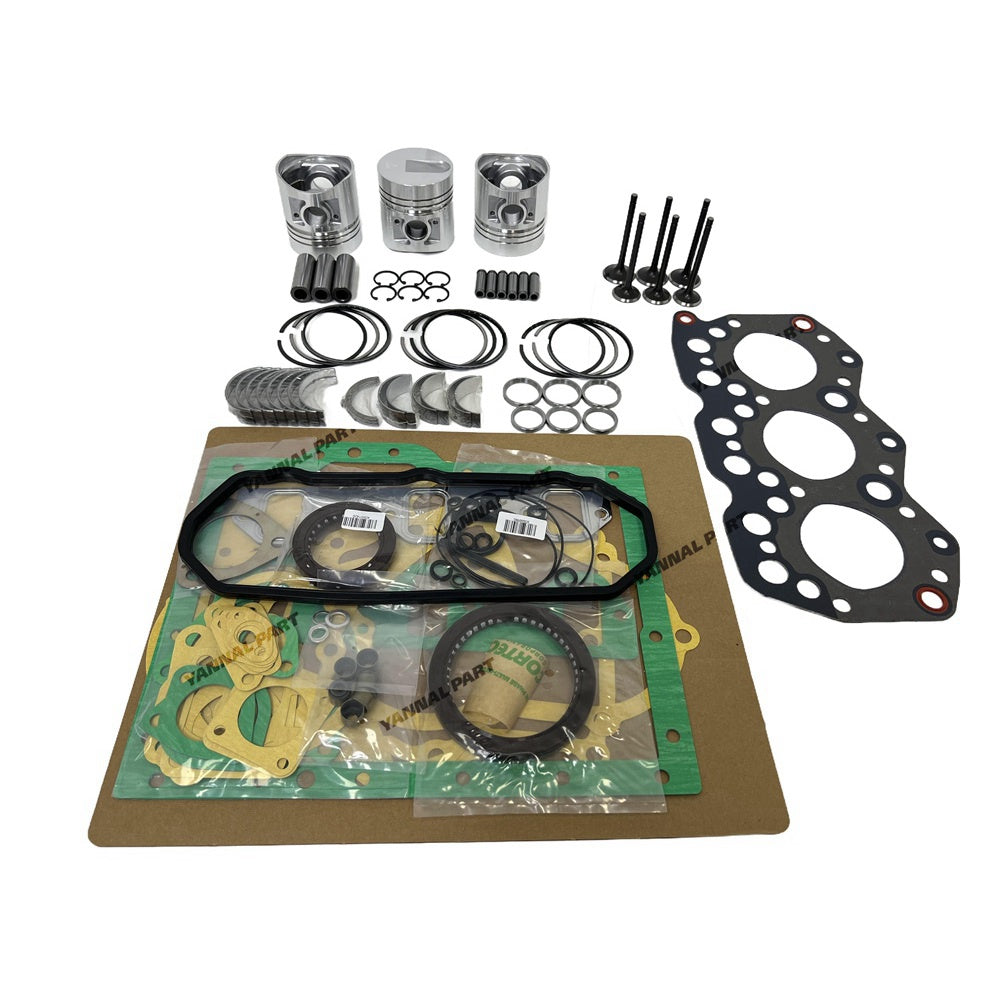 For Mitsubishi spares S3E9 S3E9T Overhaul Rebuild Kit + Full Gasket Kit + Ring + Piston + crankshaft Main Big end Bearing + 6 pcs valves + Guides