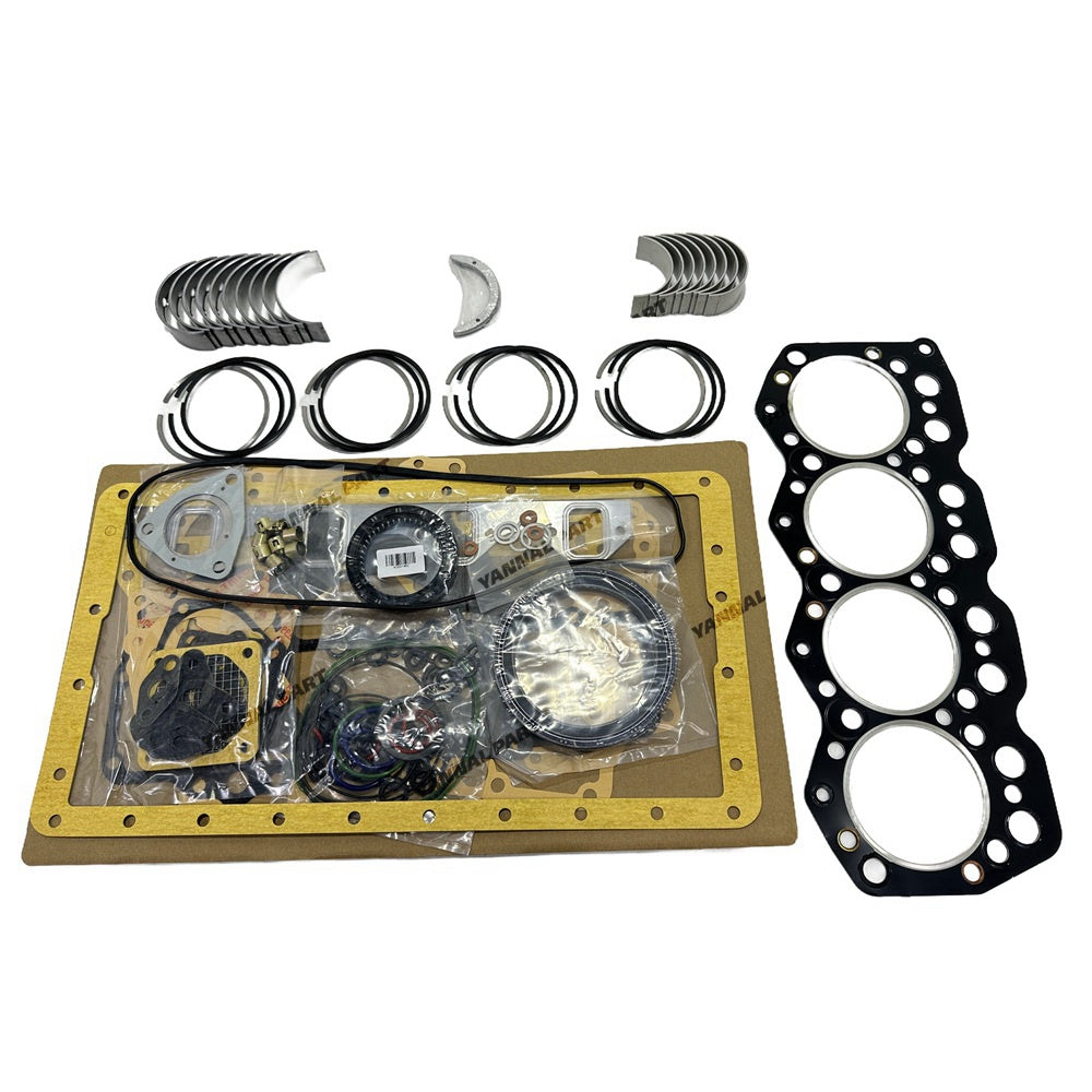 S4K S4KT Overhaul Re-Ring Kit Compatible with Mitsubishi Engine Caterpillar E120B E312 E320 E120B 312C 313C 314C Excavator Piston Ring & Main/Con Rod Bearing & Full Gasket Kit