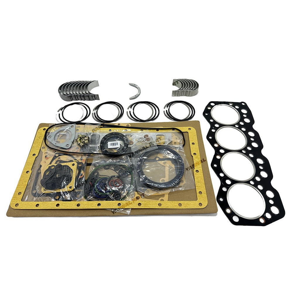 S4K S4KT Overhaul Re-Ring Kit Compatible with Mitsubishi Engine Caterpillar E120B E312 E320 E120B 312C 313C 314C Excavator Piston Ring&Main/Con Rod Bearing&Full Gasket Kit