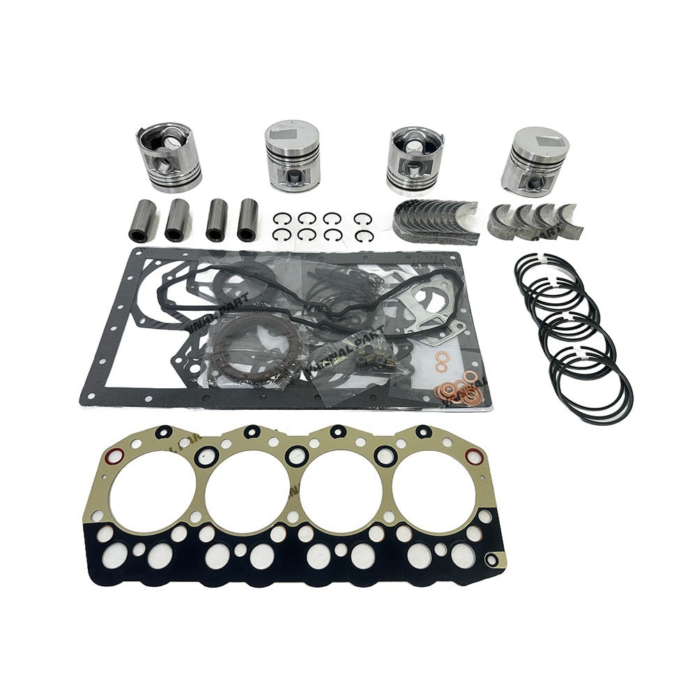 Overhaul Rebuild Kit Piston + Ring + Brgs + Gasket For Caterpillar CAT C3.4 3044