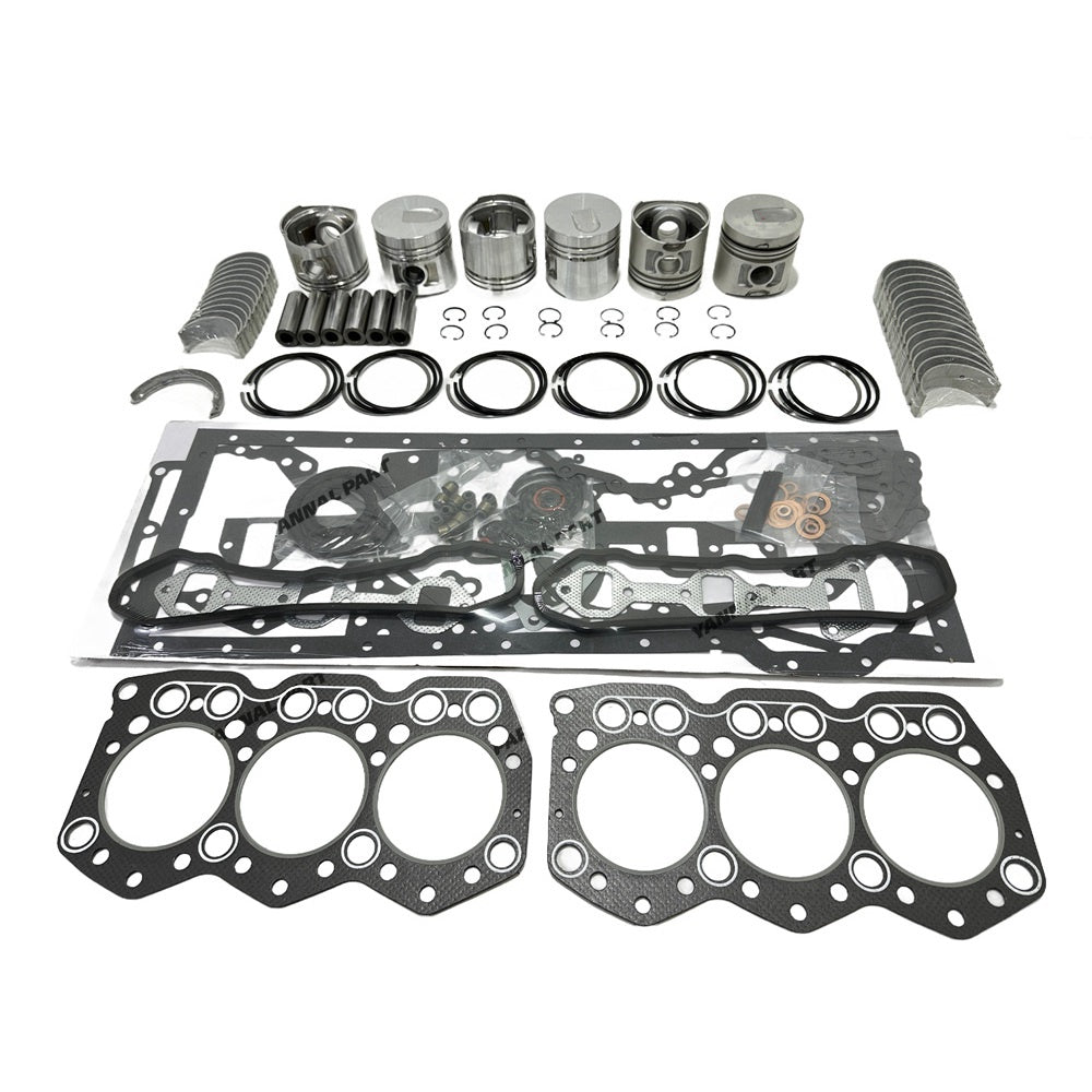 For Mitsubishi S6E S6E-2 S6E2 Overhaul Kit connecting rod 1PC + complete head gasket + Piston + Ring + Bearing