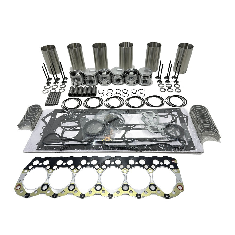 S6S 3046 Overhaul Rebuild Kit with Valve Kit fits For Mitsubishi S6S S6S-DT S6S-DI Engine For CAT 3046 3406E Engine Forklift Loader Excavator Engine Rebuild Aftermarket Parts