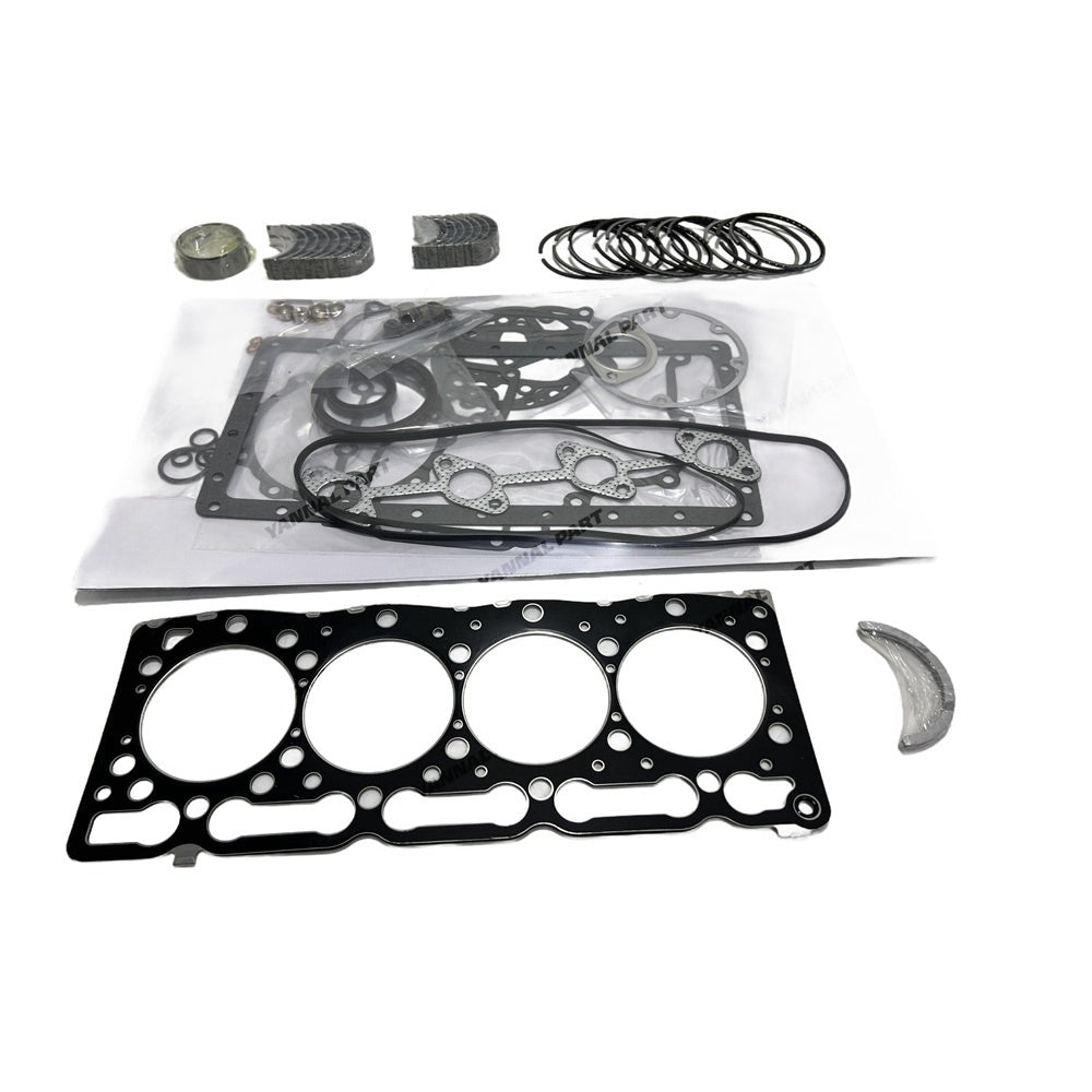 V1305 Overhaul Re-Ring Kit Piston 16050-21113 Compatible with Kubota Engine V1305 V1305-B Tractor B2710HSD F3060 X-20 Piston Ring & Main/Con Rod Bearing & Full Gasket Kit