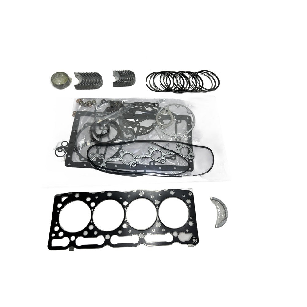 V1305 Overhaul Re-Ring Kit Piston 16050-21113 Compatible with Kubota Engine V1305 V1305-B Tractor B2710HSD F3060 X-20 Piston Ring&Main/Con Rod Bearing&Full Gasket Kit