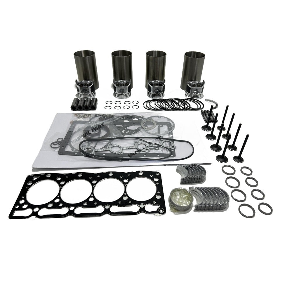 4 Cylinder Overhaul Rebuild Kit For Kubota V1505 V1505D V1505T V1505BH V1505-E Engine B2910HSD B7820HSD B3030HSD B3030HSDC B3200HS B3030HSD KX71H KX91-2 KX71-3 KX91-2S Excavator