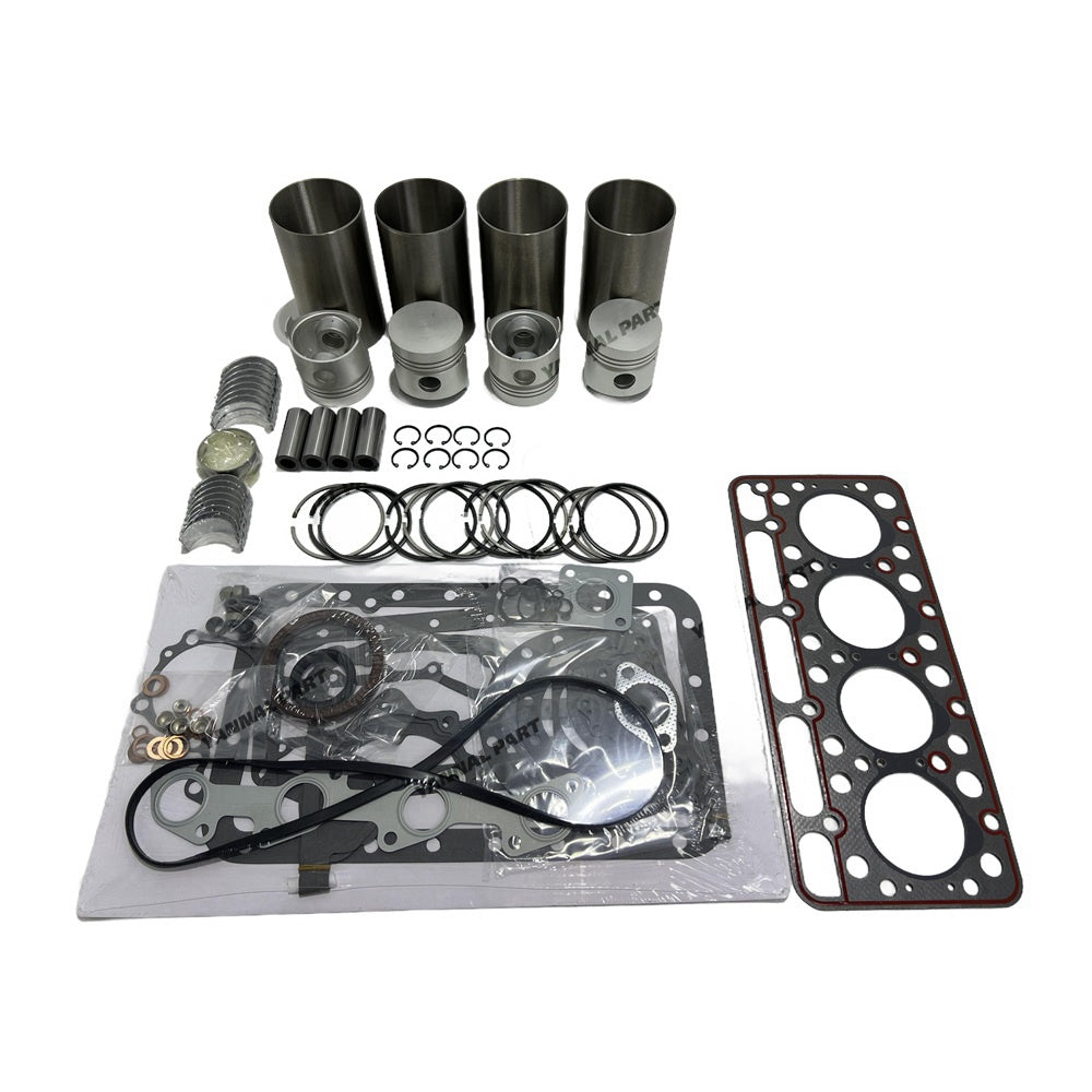 V1501 Overhaul Rebuild Kit (Without Valves) Replacement For Kubota V1501 Engine L345 L2602 L2602DT L2802 L2802DT L3202 L3202DT Tractors Piston 15221-21111