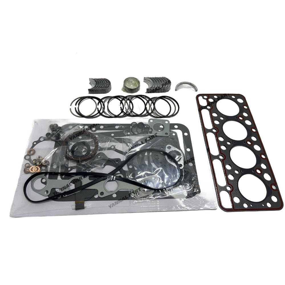 For Kubota V1502 Overhaul gasket Kit complete + Bearing Set + Piston Ring set