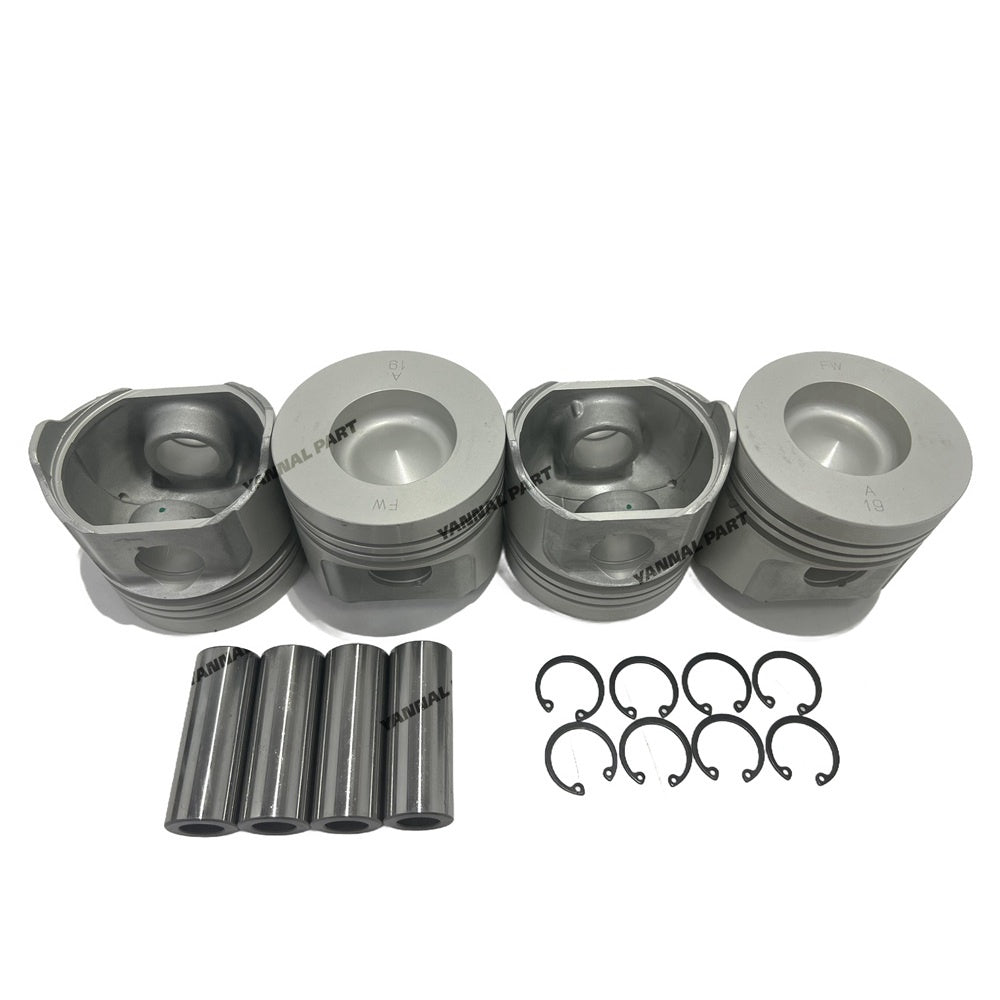 4 Set Piston + Ring Kit Set STD 83mm For Kubota V2003 2003-DI Excavator Engine