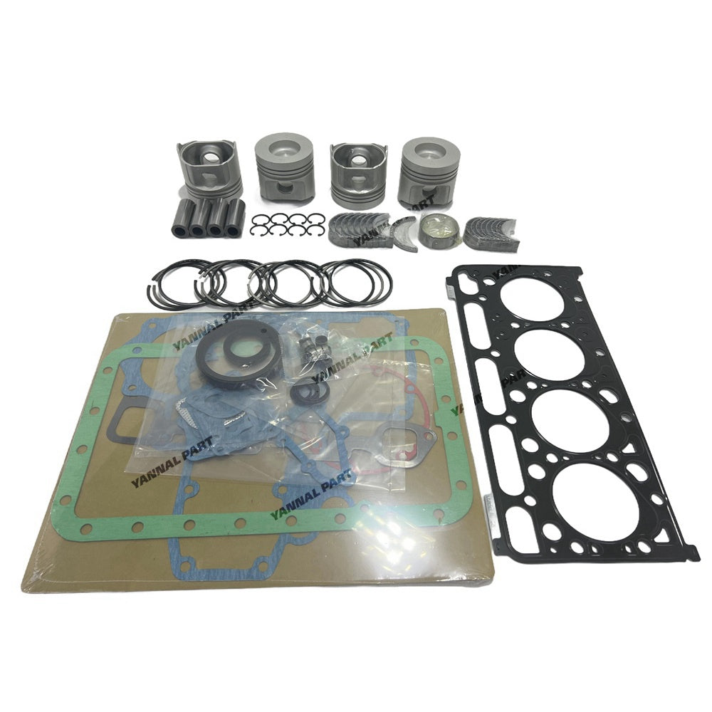 For Kubota V2003M V2003 Rebuild Kit Piston with Piston Ring Set Oversize + 0.50mm Overhaul Gasket Kit crankshaft conrod Bearing Excavator Tractor Engine