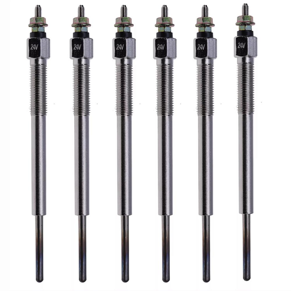 6x Glow Plug Fit For Isuzu 6HK1 Engine Hitachi ZX330 EX356 ZX330-3 Excavator