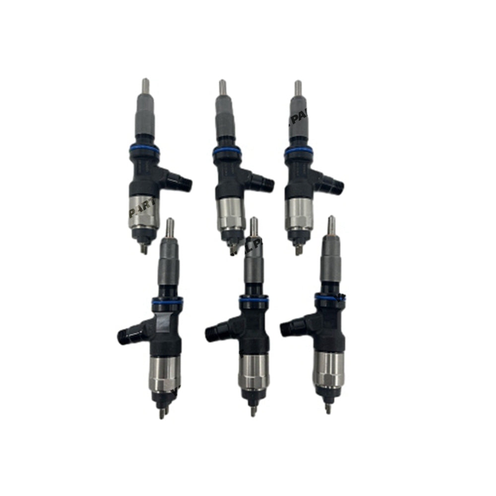 6 PCS Fuel Injector 3443312 T409993 Fit For Perkins 1206E Engine