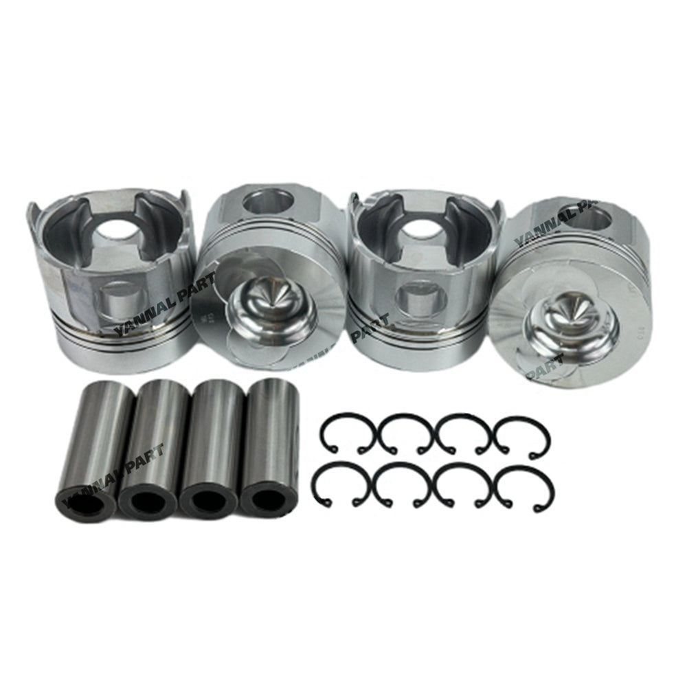 6 PCS Piston Kit Fit For Yanmar 4TN100 Engine