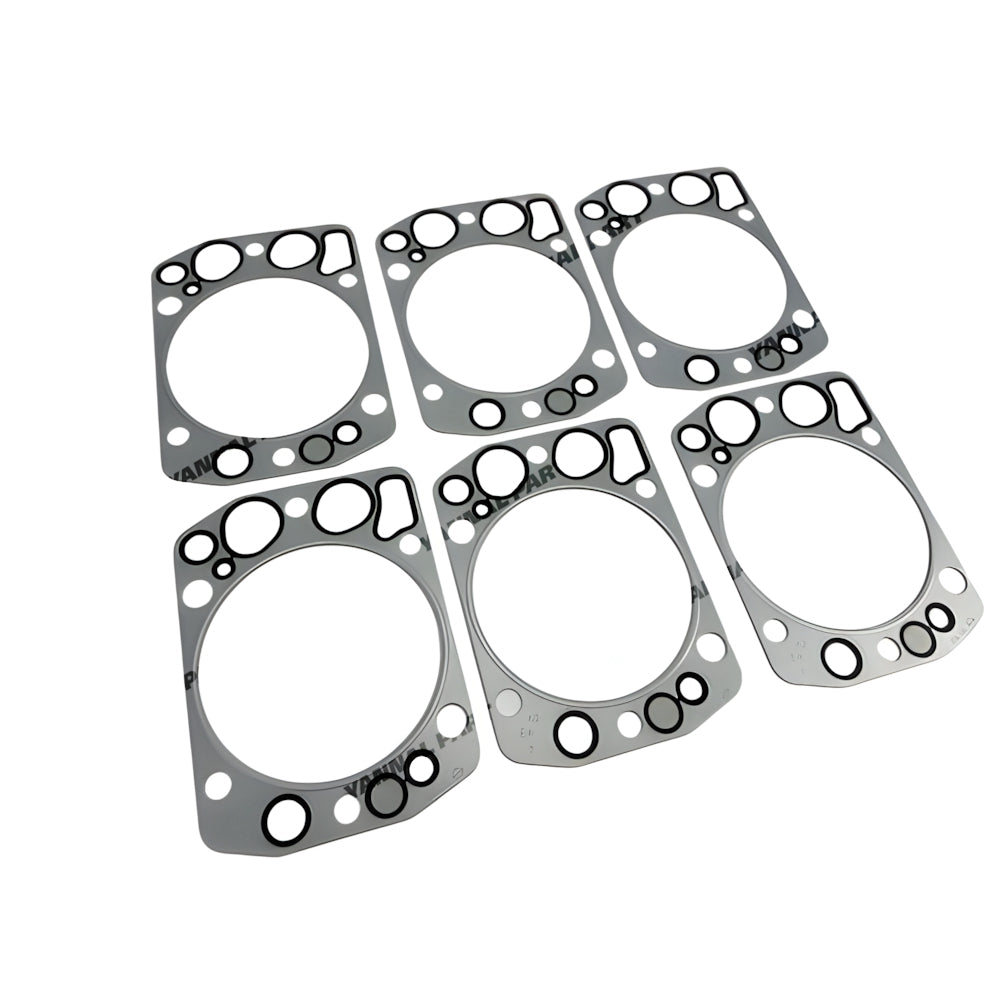 6 PCS Head Gasket Fit For Doosan Develon D2876 Engine