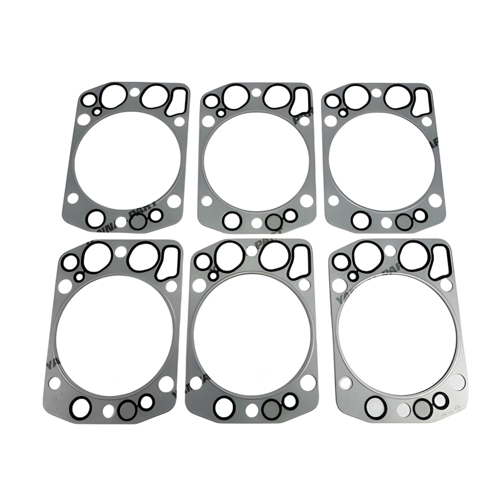 6 PCS Head Gasket Fit For Doosan Develon D2876 Engine