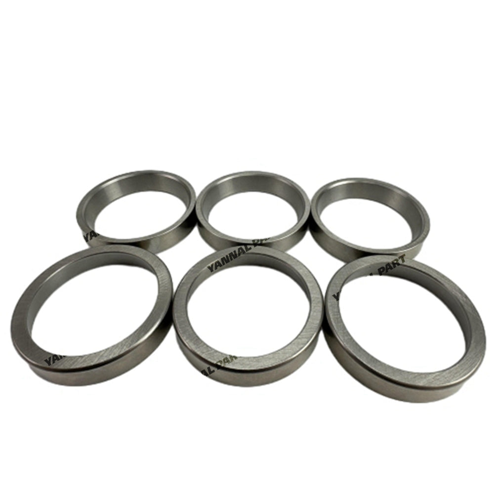 6 PCS Exhaust Valve Seat Fit For Doosan Develon D2876 Engine