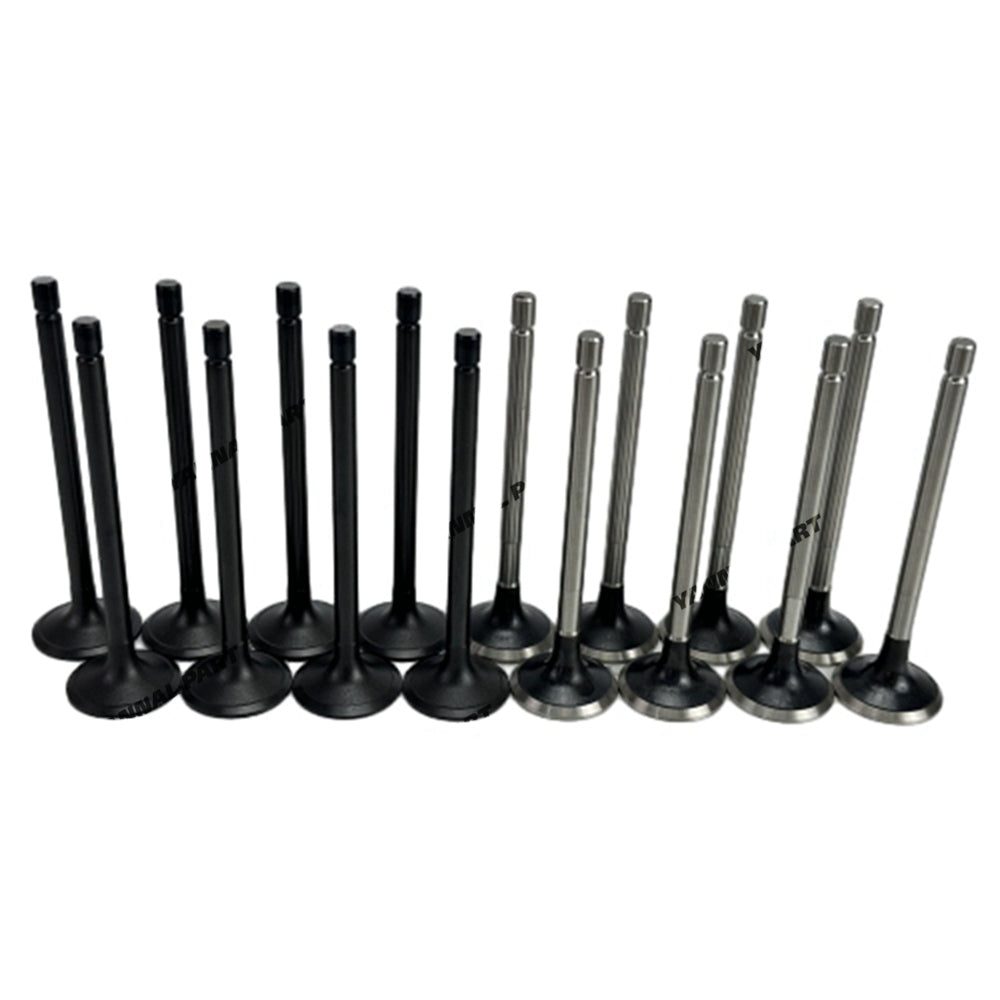 16 PCS Intake and Exhaust Valve Fit For Isuzu 4JK1 Engine