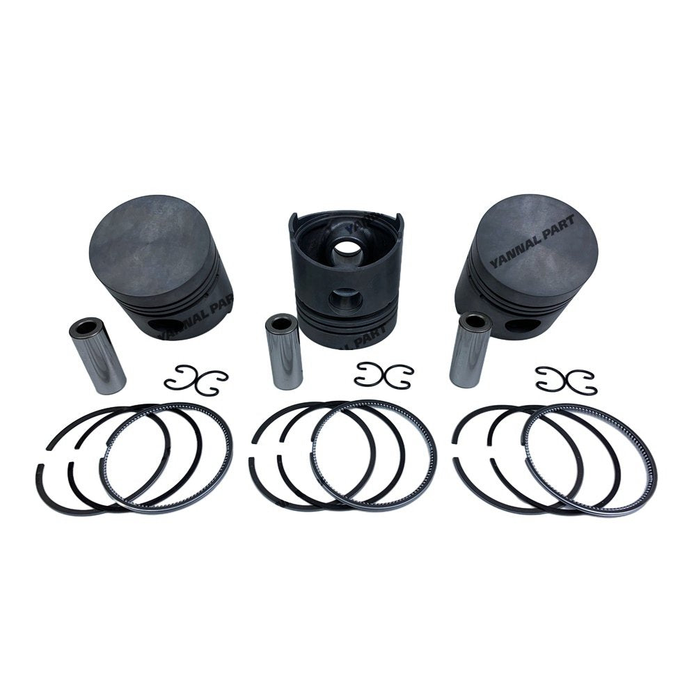 3 PCS Piston With Piston Ring 0.5mm For Kubota D1102 Engine