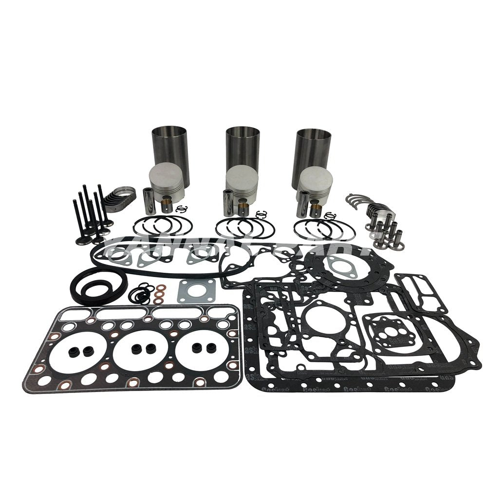 New D1301 Rebuild Overhaul Kit With Gasket Set Bearing & Valve Train For Kubota