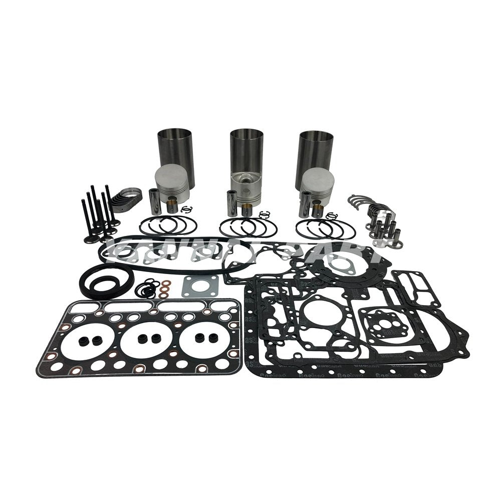 New D1301 Rebuild Overhaul Kit With Gasket Set Bearing & Valve Train For Kubota