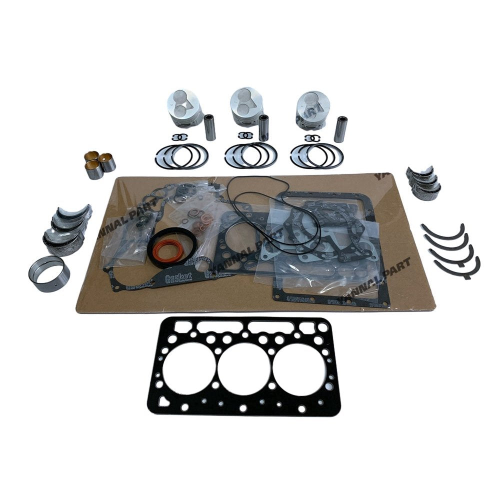 New rebuild kit Full gasket kit piston & ring bearing set for kubota D722