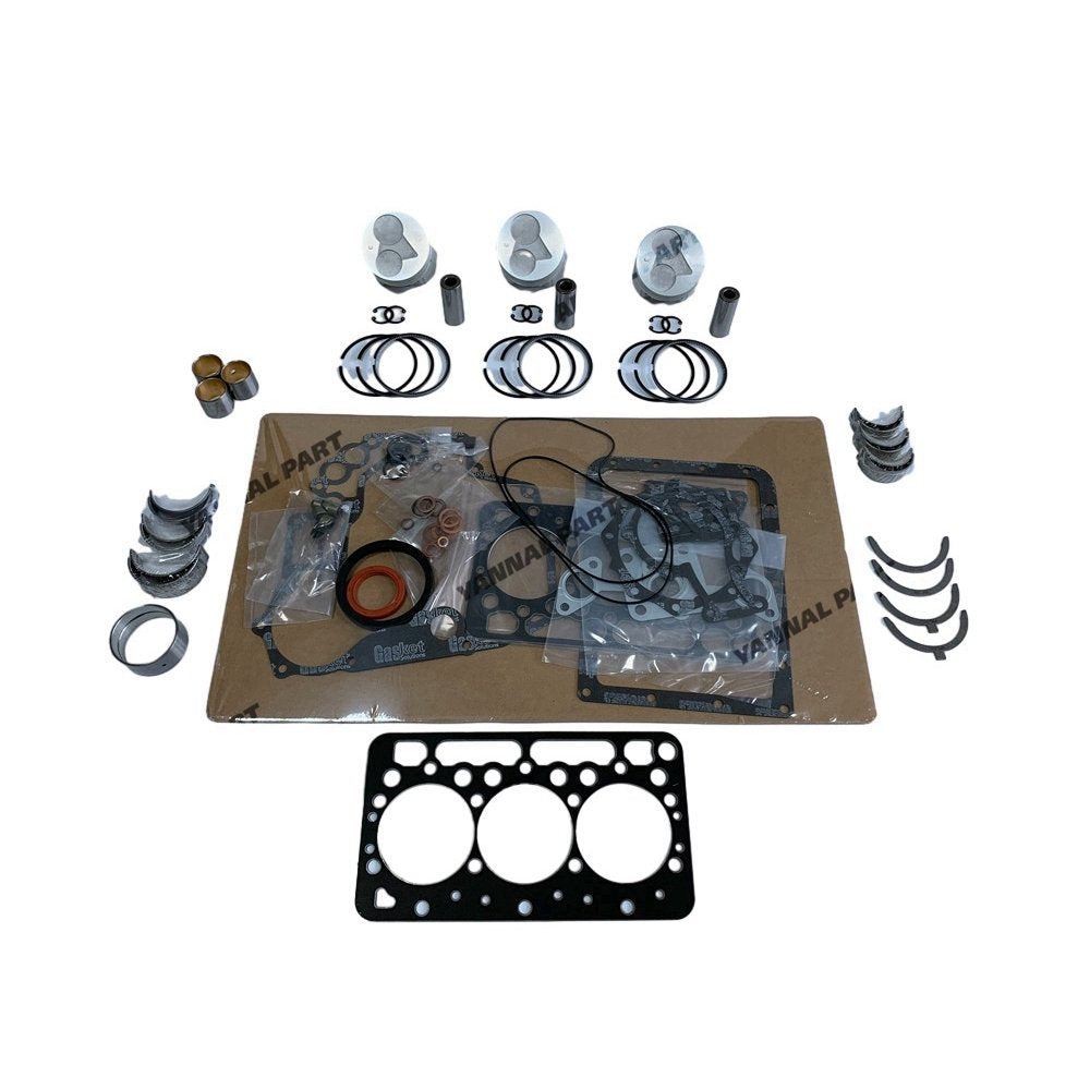 New rebuild kit Full gasket kit piston & ring bearing set for kubota D722