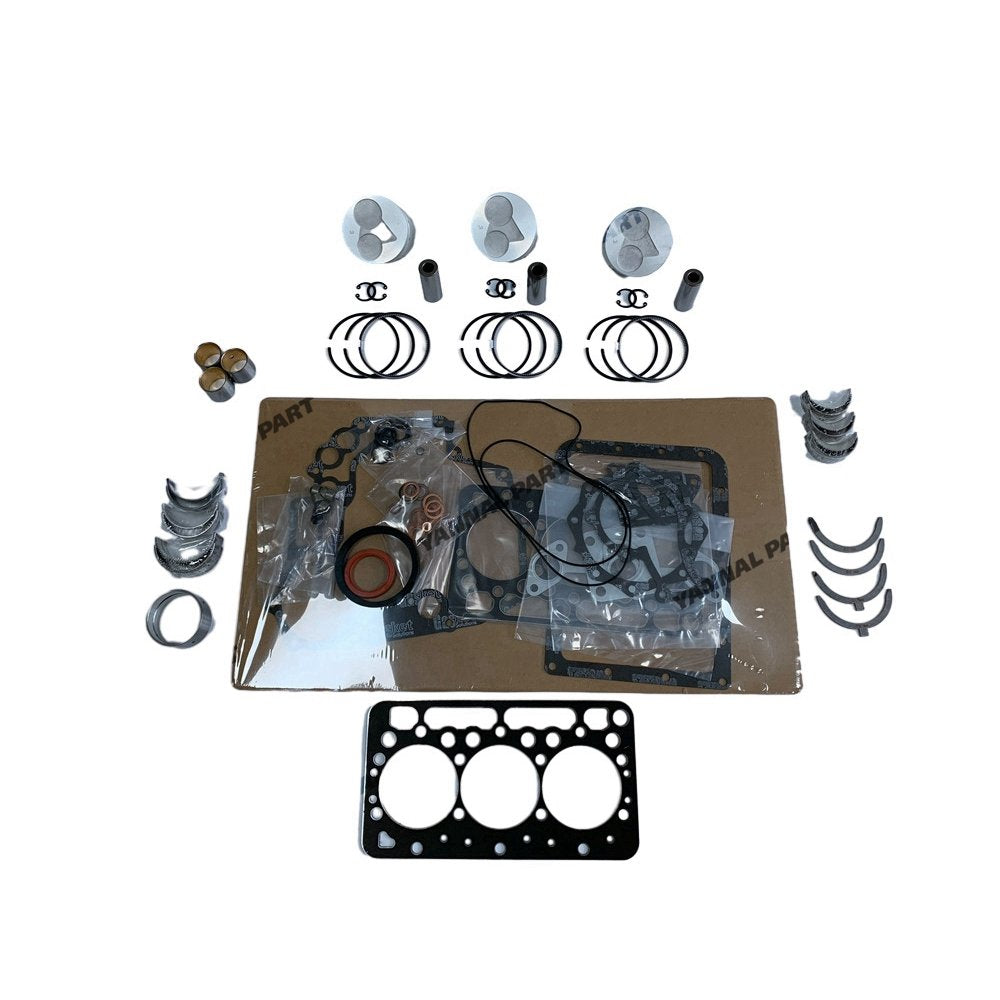 New rebuild kit Full gasket kit piston & ring bearing set for kubota D722